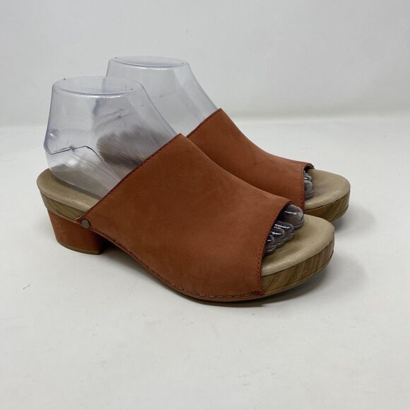 Dansko Shoes Womens Size 38 Brown Leather Mule Clog Sandals Slip On - Picture 8 of 14